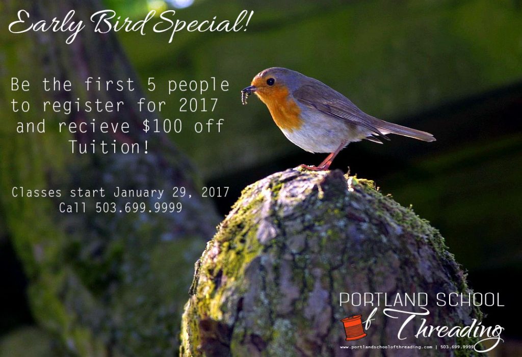 portland school of threading early bird specials