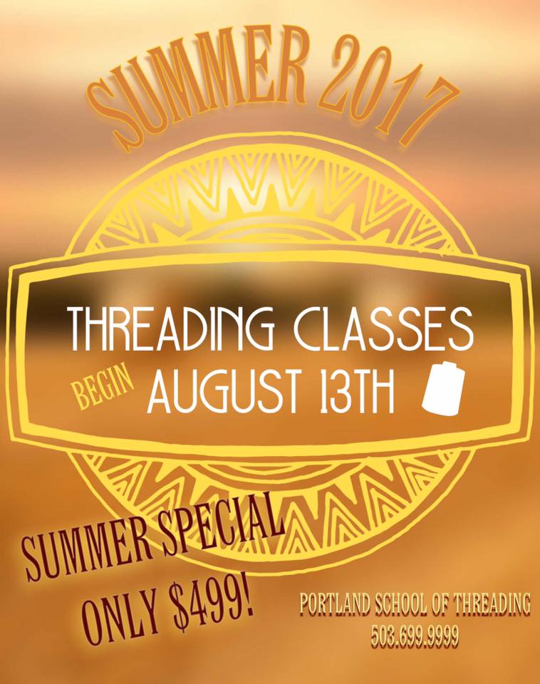 Summer Threading Class is coming up!